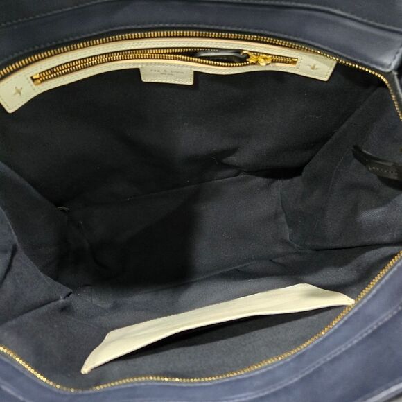 🐢 Rag & Bone Pilot Bag Large Black and Navy - Picture 12 of 17